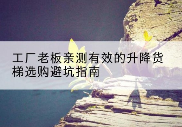 汶川升降货梯怎么选-工厂老板亲测有效的升降货梯选购避坑指南